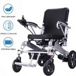 Lightweight Foldable Electric Wheelchair, with 20Ah Li-ion Battery, Ultra Portable Foldable Power Motorized Scooter Chair for Disabled and Elderly Mobility