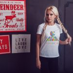 Logo Print Crewneck T-Shirt White Color Kids Women